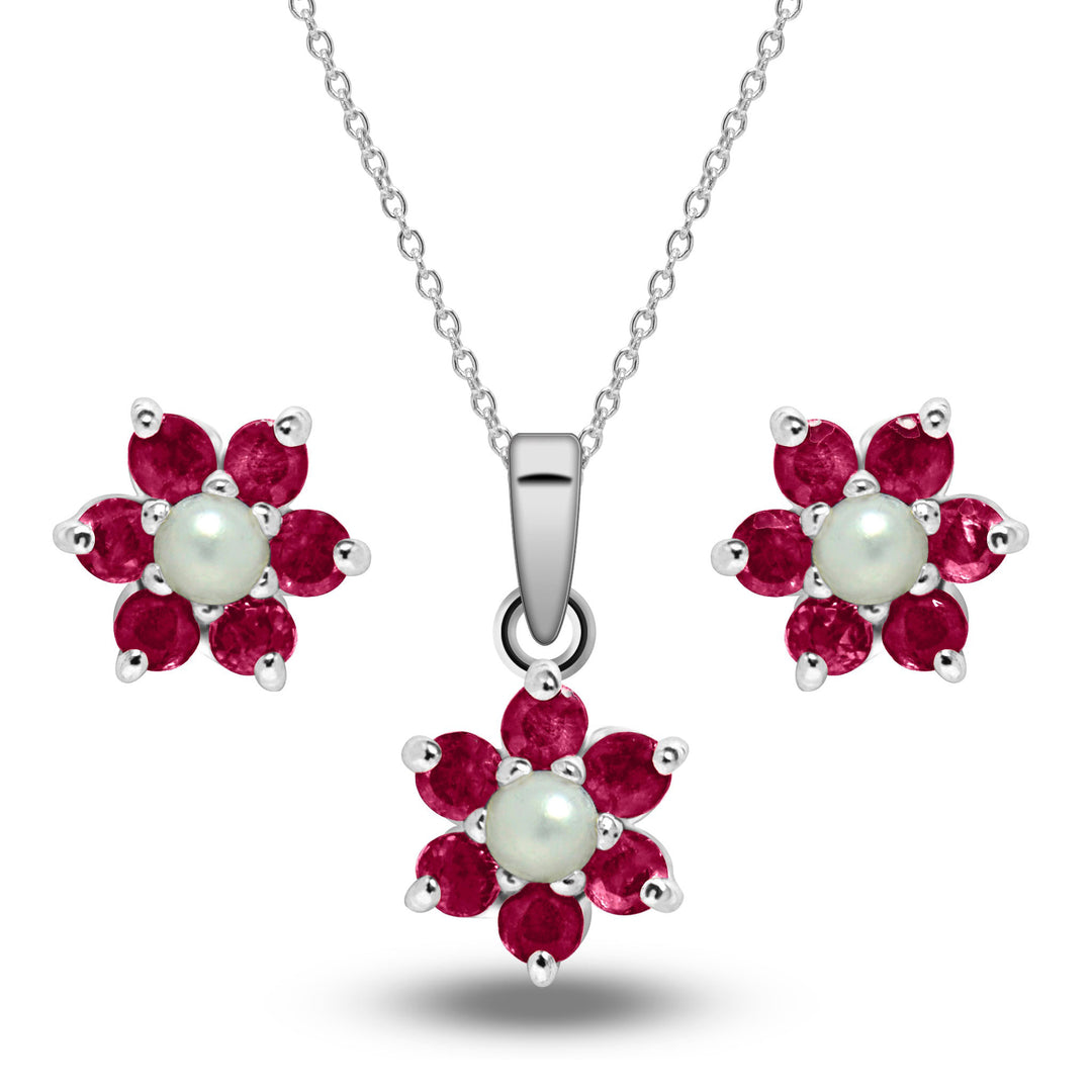 Ruby stone necklace