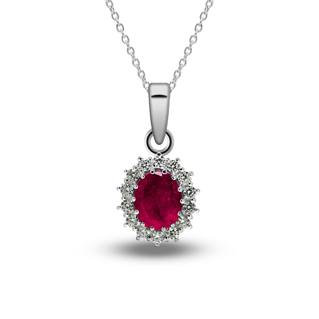 Ruby stone pendant