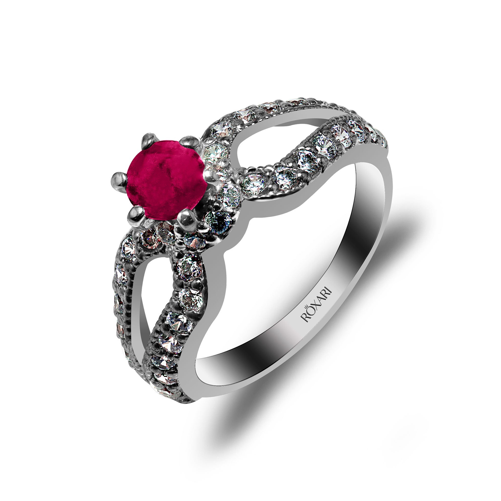 Marvellous 1.50 Carat Round Ruby and Diamond Engagement Ring for Her in 14k  White Gold affordable ruby & diamond engagement ring - Walmart.com