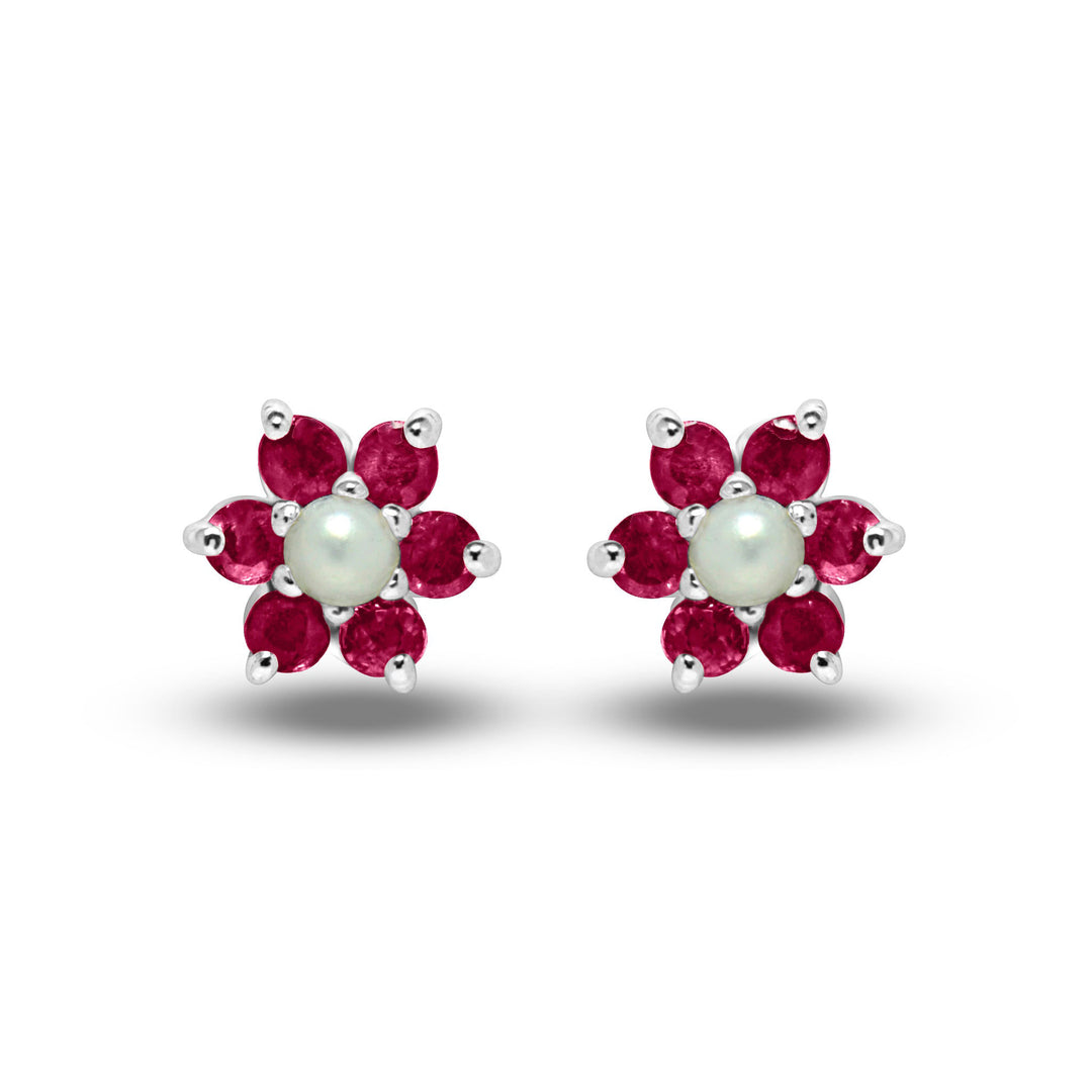 Ruby stone earrings