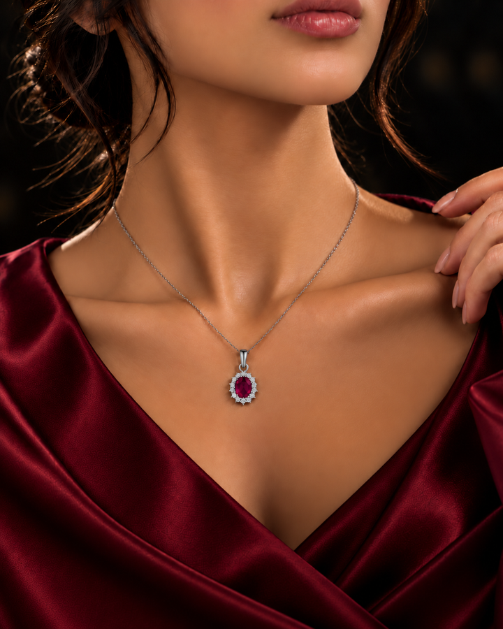 Natural Ruby Diana Pendant