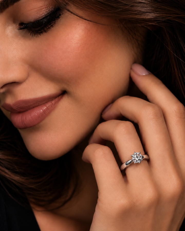 0.5 Carat Moissanite Octa Radiance Ring