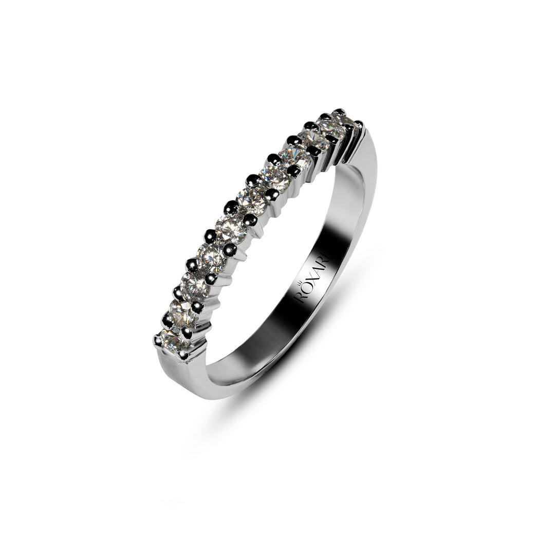 Moissanite diamond eternity ring in 925 sterling silver