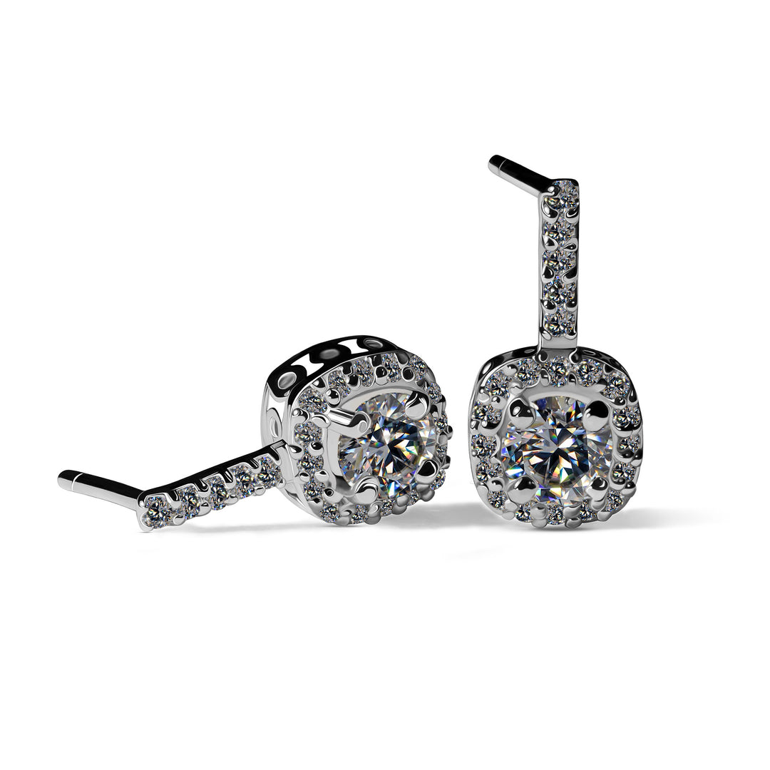 Moissanite diamonds earrings