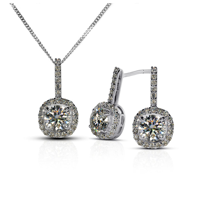 Moissanite Diamond Pendant Set for women