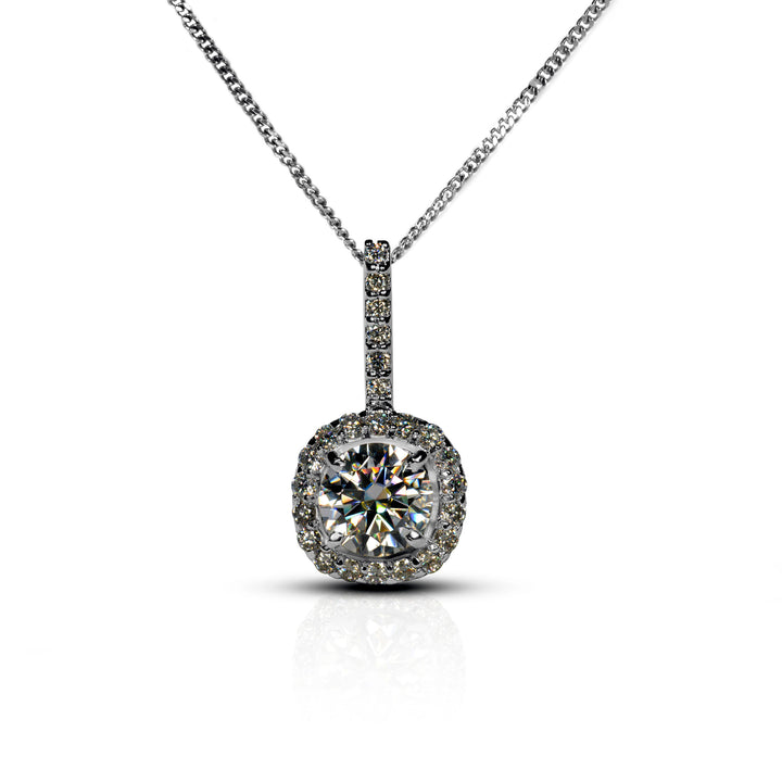 1 Carat Moissanite Diamond Divine Orbit Pendant