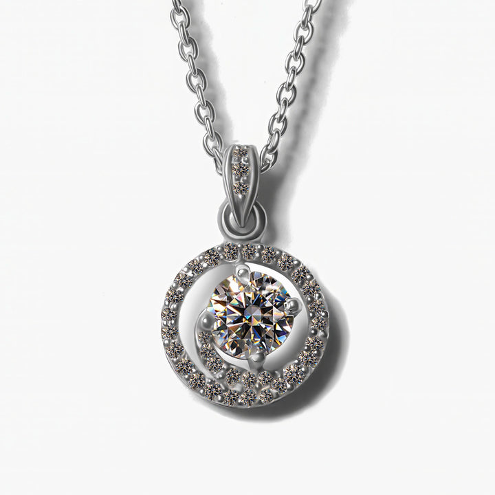 Moissanite diamond pendant