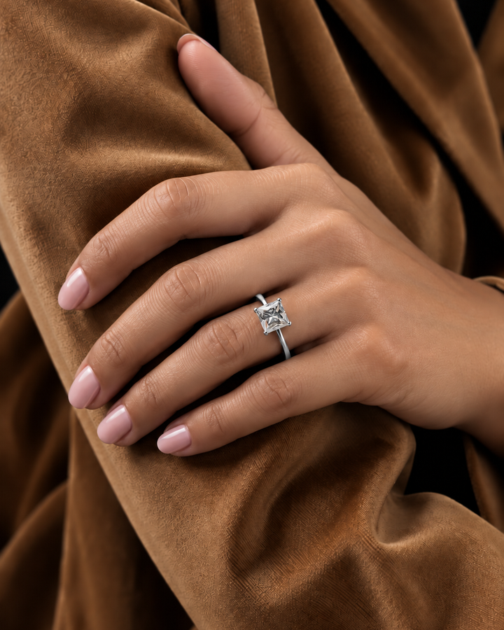 2 Carat Princess Cut Imperial Charm Solitaire Ring