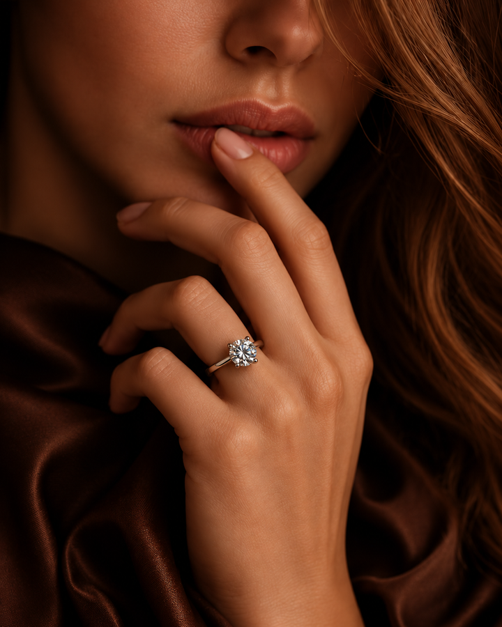 1 Carat Moissanite Pristine Quartet Ring