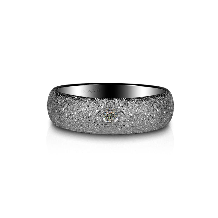 Moissanite diamond wedding band