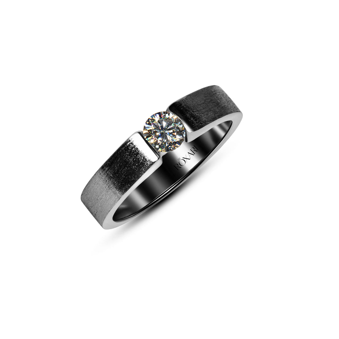 1 carat moissanite diamond wedding band for men