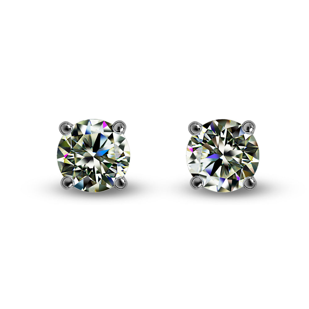 Moissanite silver earrings | Roxari