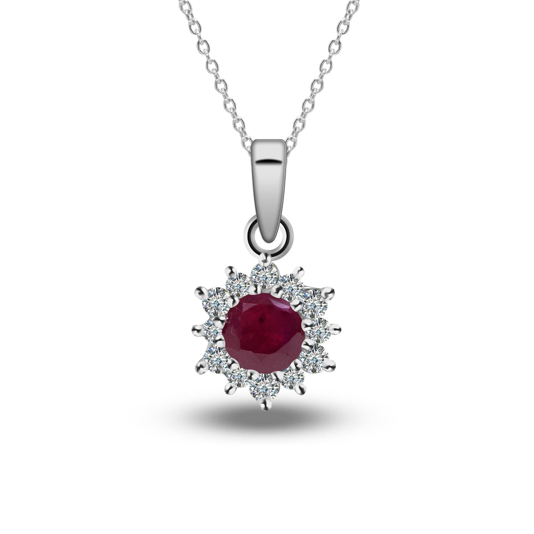 Ruby stone pendant